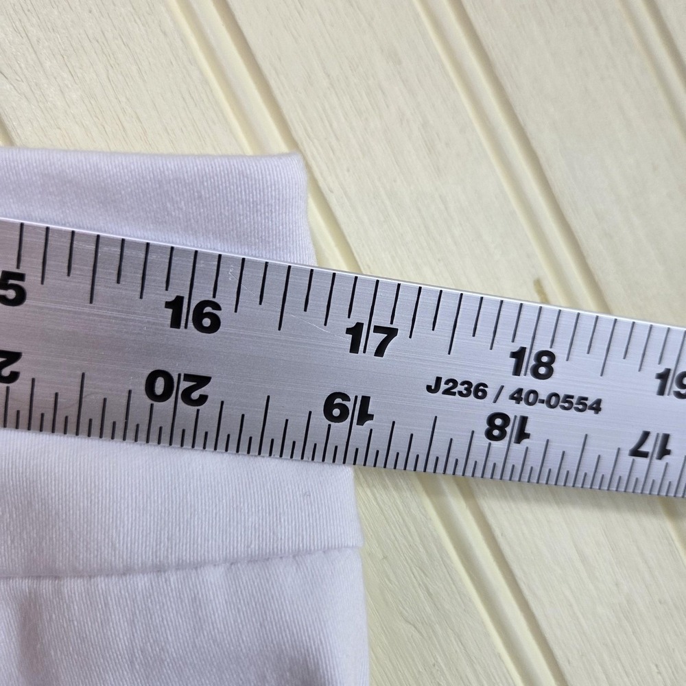 Croft & Barrow Capri Pants Womens 12 White Twill Pull On Stretch Pockets - Picture 5 of 6